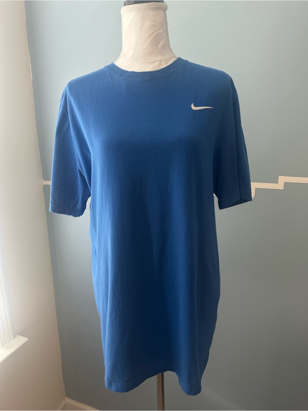 Nike Men's Blue Swoosh Short-Sleeve T-Shirt Dry Fit